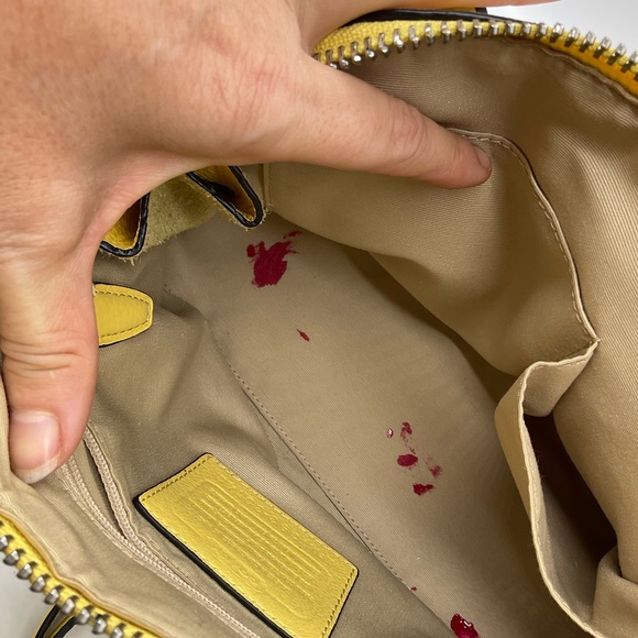 COACH BLEECKER MINI PRESTON LEMON YELLOW PEBBLED LEATHER SATCHEL - Picture 3 of 12